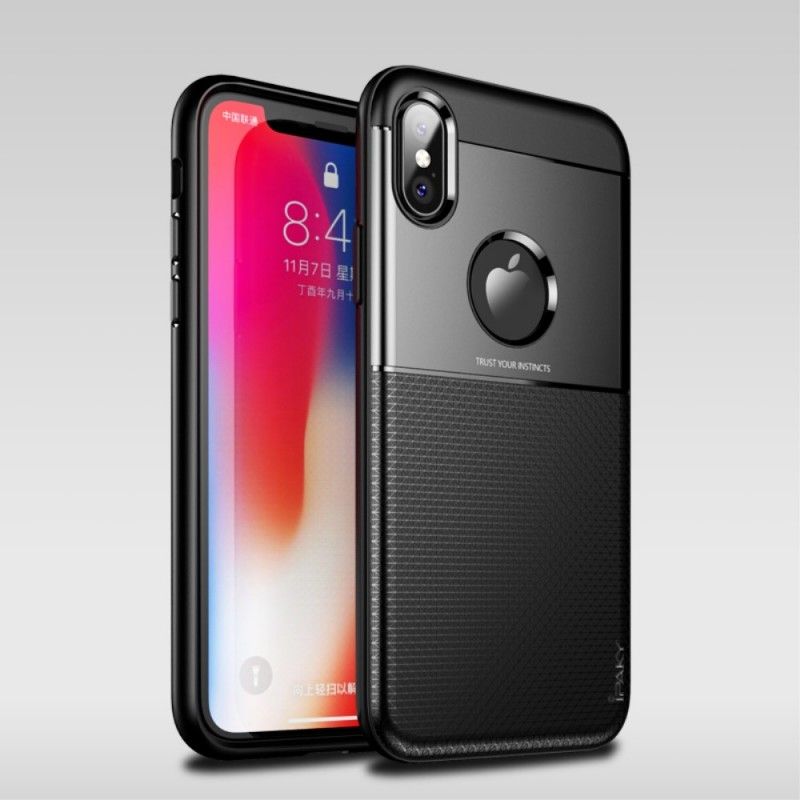 Kuori iPhone XS Ruskea Ipaky Hiilikuitu