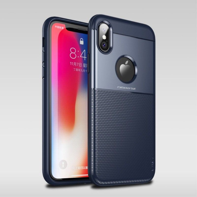 Kuori iPhone XS Ruskea Ipaky Hiilikuitu