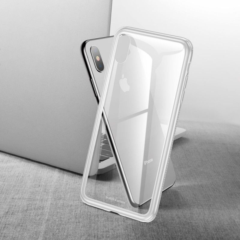 Kuori iPhone XS Ruusu Läpinäkyvä Pohja