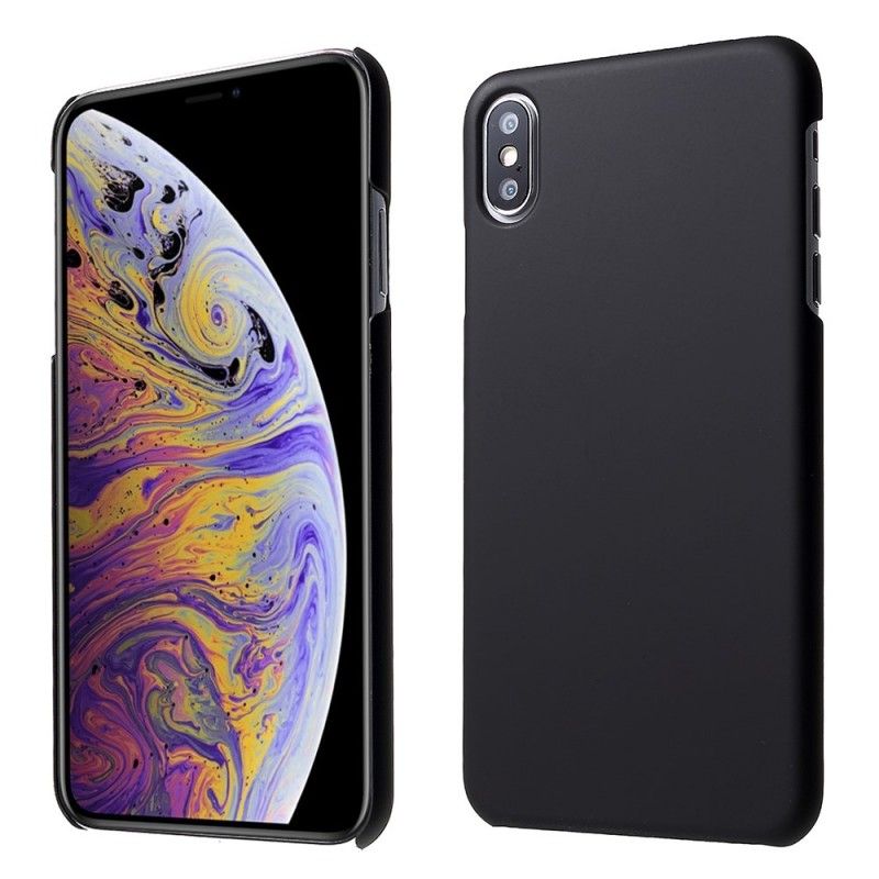 Kuori iPhone XS Vaaleanpunainen Musta Jäykkä Silikoni