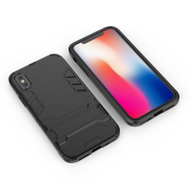 Kuori iPhone XS Valkoinen Musta Erittäin Kestävä