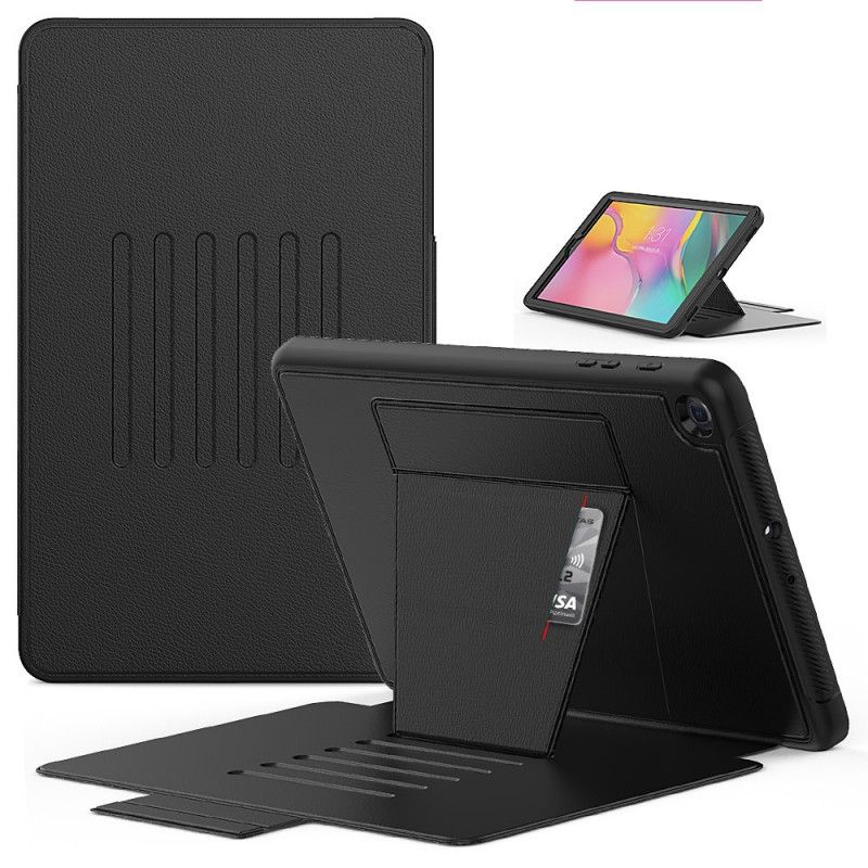 Kuoret Samsung Galaxy Tab A 10.1 (2019) Punainen Musta Magneettinen Monikulmainen Tuki