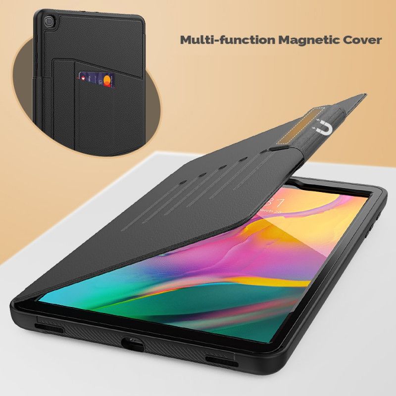 Kuoret Samsung Galaxy Tab A 10.1 (2019) Punainen Musta Magneettinen Monikulmainen Tuki