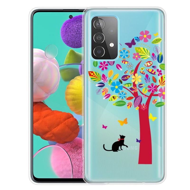 Case Kuoret Samsung Galaxy A52 4G / A52 5G Puhelinkuoret Kissa Puun Alla