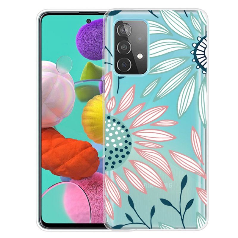 Case Kuoret Samsung Galaxy A52 4G / A52 5G Puhelinkuoret Läpinäkyvä Kukka