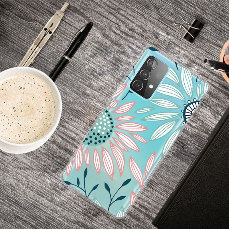 Case Kuoret Samsung Galaxy A52 4G / A52 5G Puhelinkuoret Läpinäkyvä Kukka