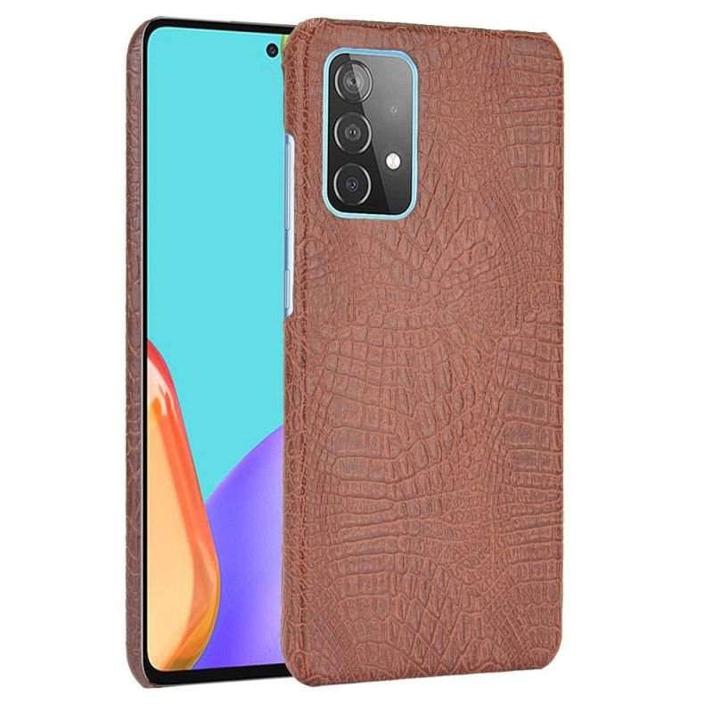 Case Kuoret Samsung Galaxy A52 4G / A52 5G Valkoinen Musta Puhelinkuoret Krokotiilin Ihovaikutus