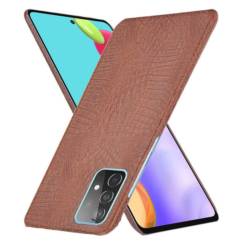 Case Kuoret Samsung Galaxy A52 4G / A52 5G Valkoinen Musta Puhelinkuoret Krokotiilin Ihovaikutus