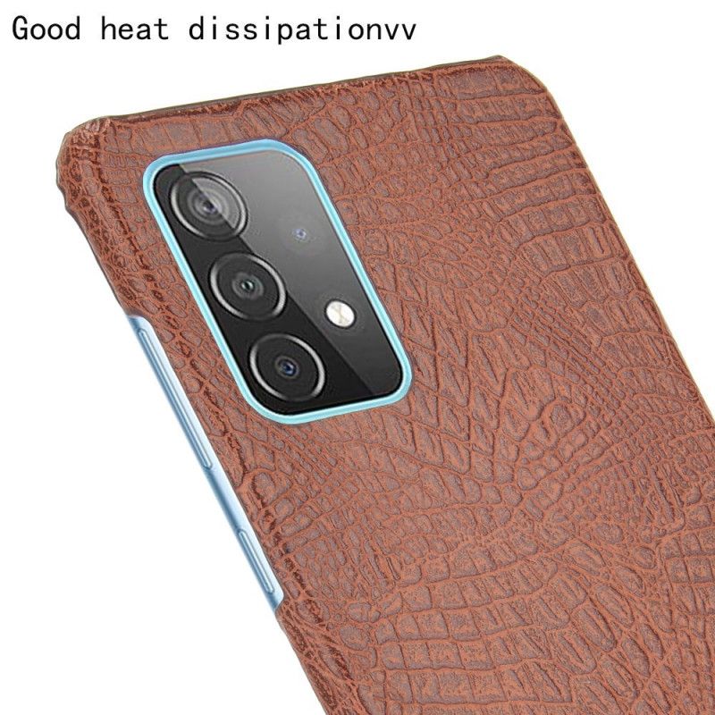 Case Kuoret Samsung Galaxy A52 4G / A52 5G Valkoinen Musta Puhelinkuoret Krokotiilin Ihovaikutus