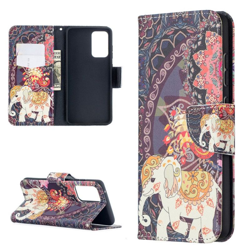 Flip Case Samsung Galaxy A52 4G / A52 5G Etninen Norsu Mandala