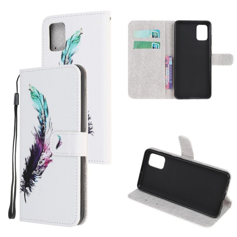 Flip Case Samsung Galaxy A52 4G / A52 5G Höyhen Stringillä