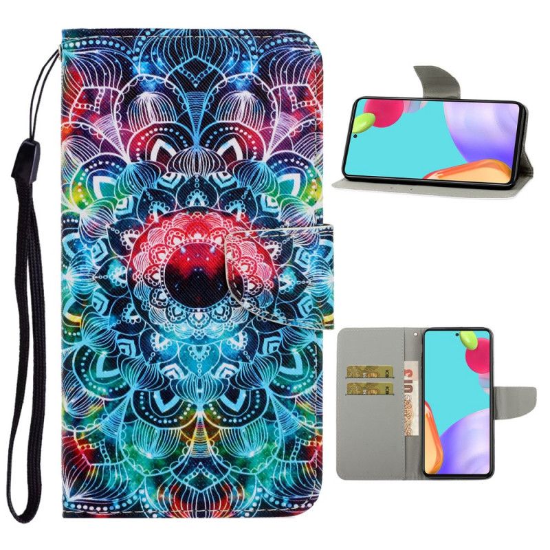 Flip Case Samsung Galaxy A52 4G / A52 5G Räikeä Remmi Mandala