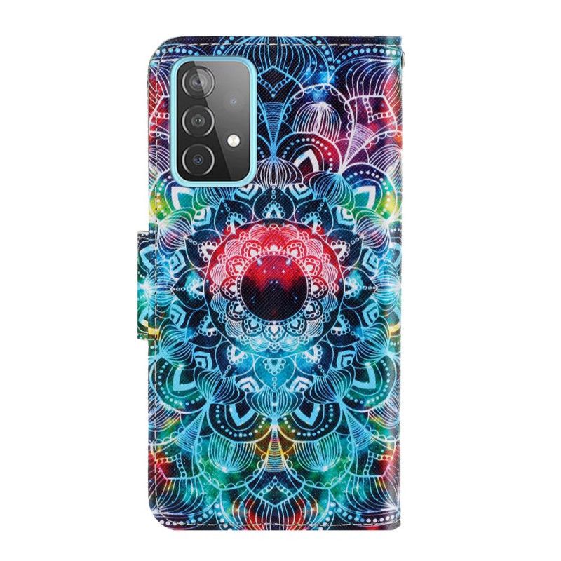 Flip Case Samsung Galaxy A52 4G / A52 5G Räikeä Remmi Mandala