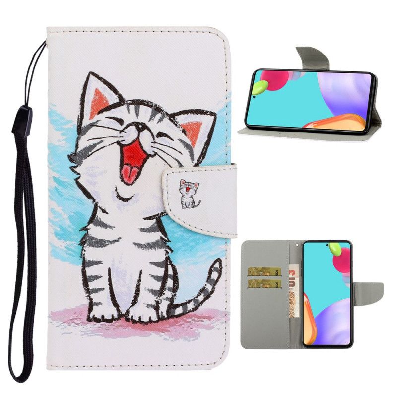 Flip Case Samsung Galaxy A52 4G / A52 5G Värillinen Kissanpentu Tangalla