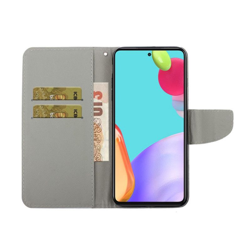 Flip Case Samsung Galaxy A52 4G / A52 5G Värillinen Kissanpentu Tangalla