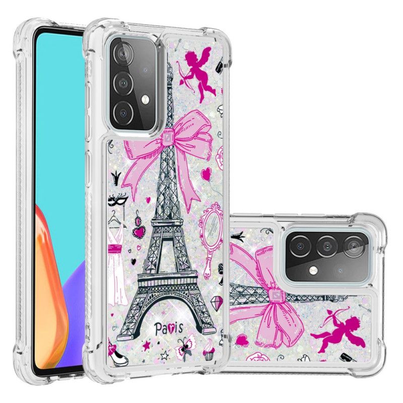 Kuori Samsung Galaxy A52 4G / A52 5G Eiffel-Tornin Kimallus Suojakuori