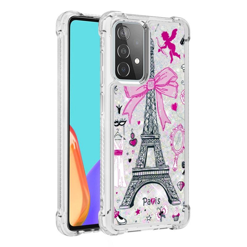 Kuori Samsung Galaxy A52 4G / A52 5G Eiffel-Tornin Kimallus Suojakuori