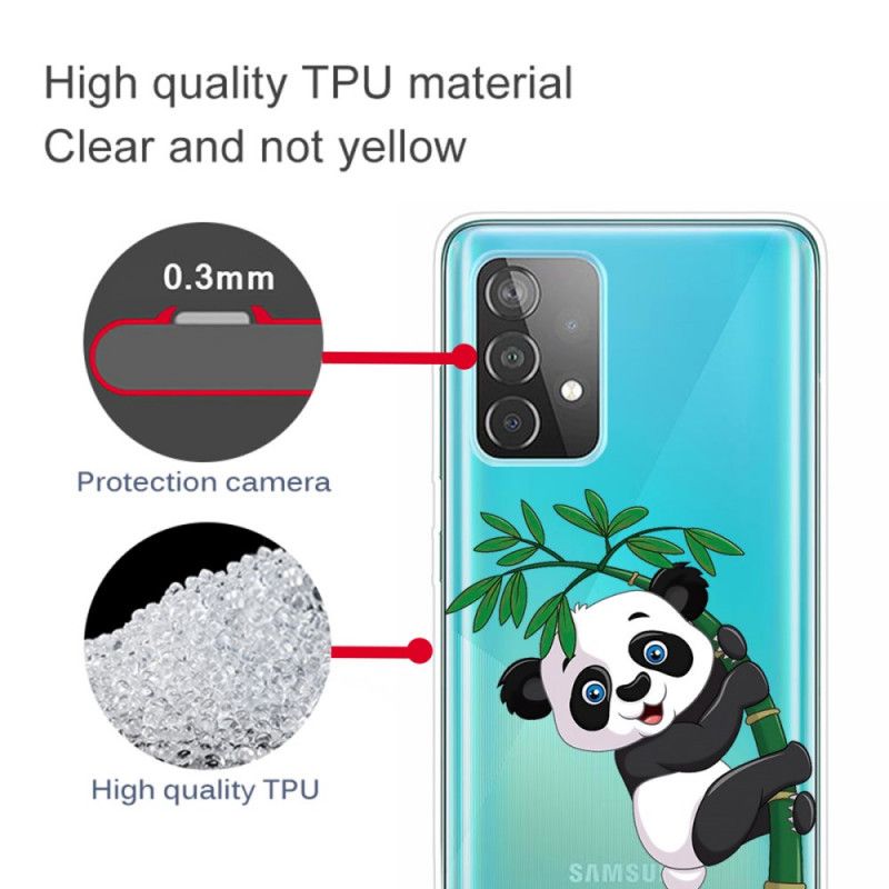 Kuori Samsung Galaxy A52 4G / A52 5G Läpinäkyvä Panda Bambulla