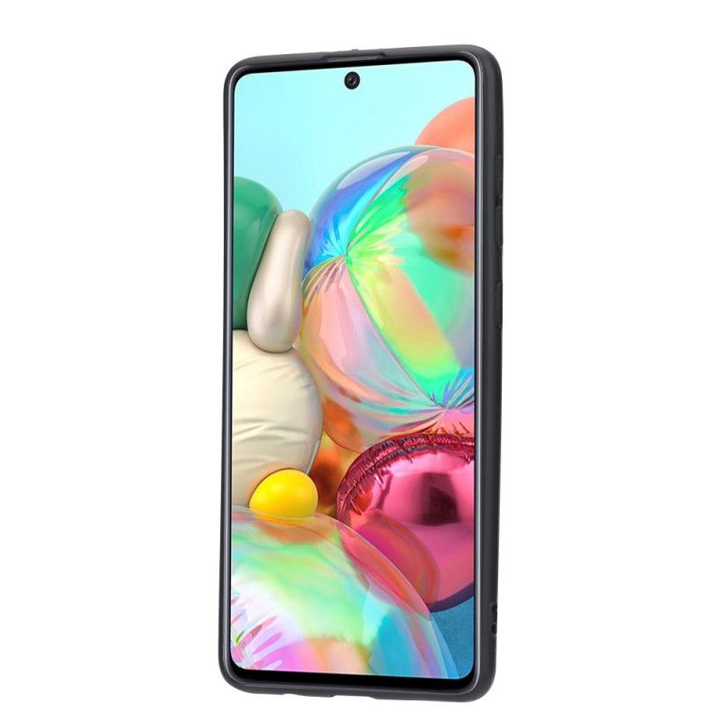 Kuori Samsung Galaxy A52 4G / A52 5G Punainen Musta Handsfree-Tukikortin Pidike Suojakuori