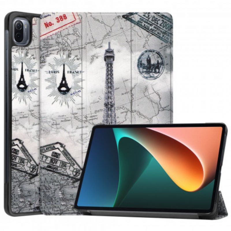 Smart Case Xiaomi Pad 5 Eiffel Tower Kynäteline