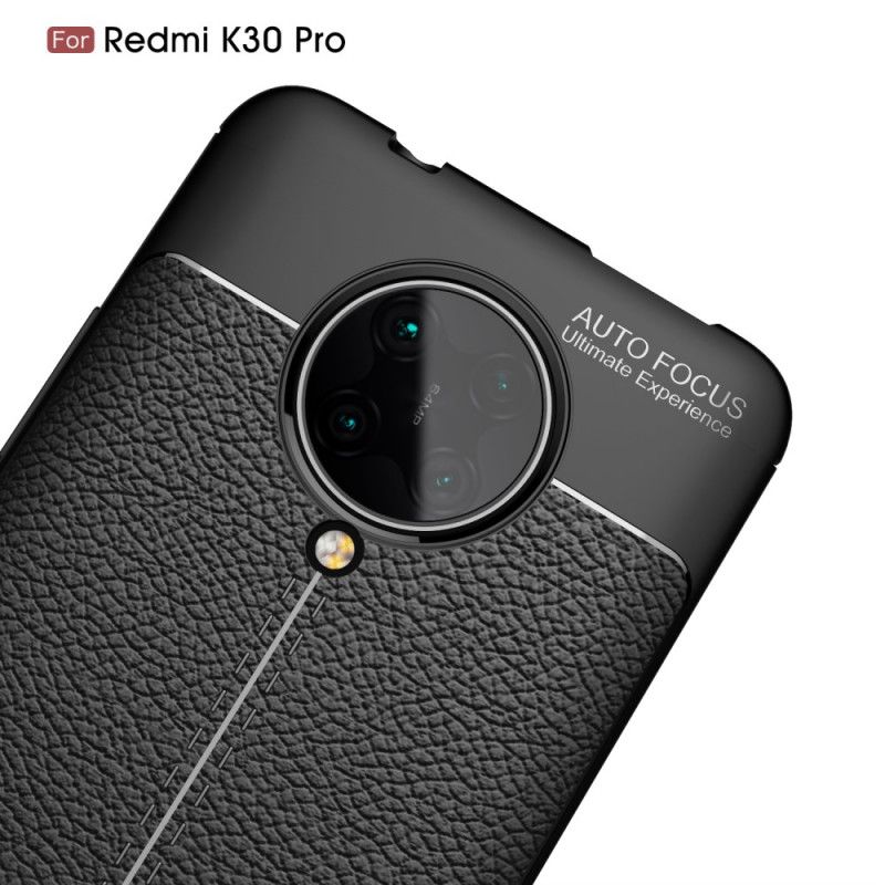 Kuori Xiaomi Poco F2 Pro Punainen Musta Kaksilinjainen Litsi Nahkainen Vaikutus Suojakuori