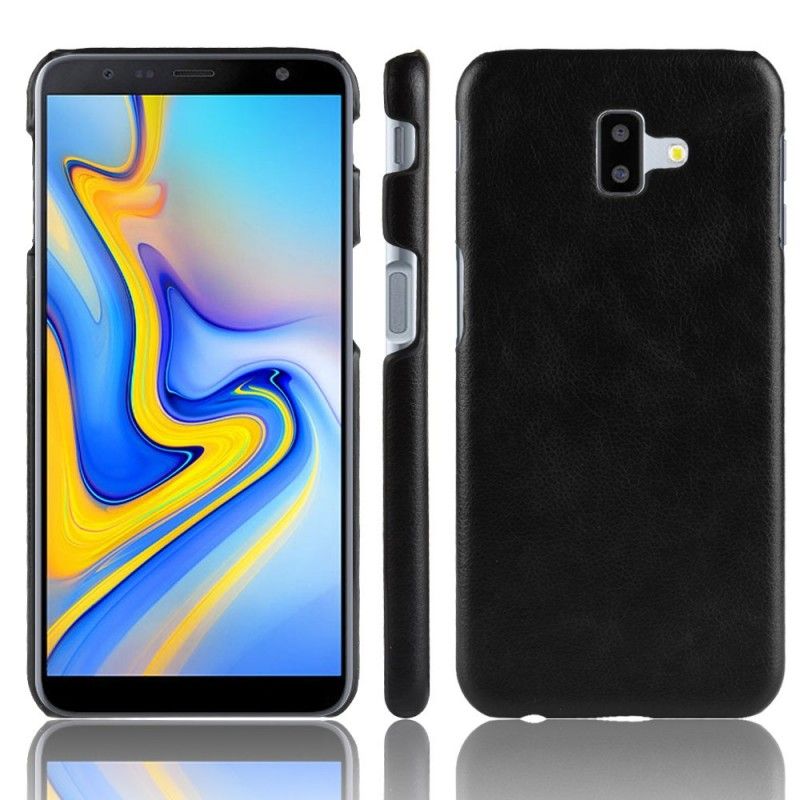 Case Kuoret Samsung Galaxy J6 Plus Musta Puhelinkuoret Litsi Nahkaa