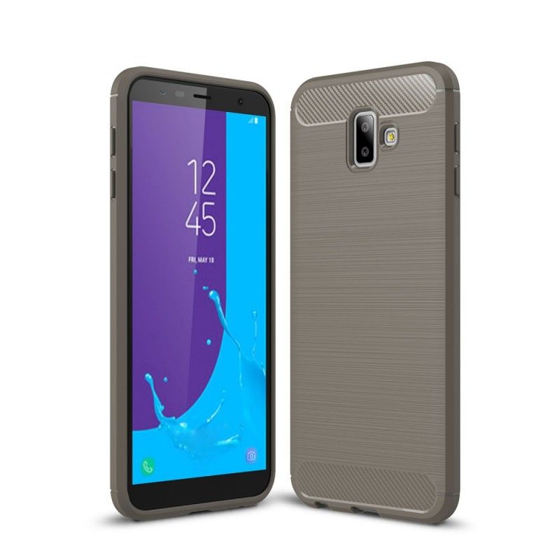 Case Kuoret Samsung Galaxy J6 Plus Tummansininen Musta Puhelinkuoret Harjattu Hiilikuitu