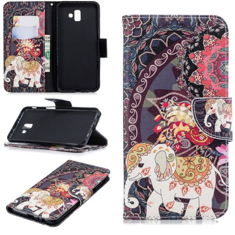 Flip Case Samsung Galaxy J6 Plus Etninen Norsu Mandala