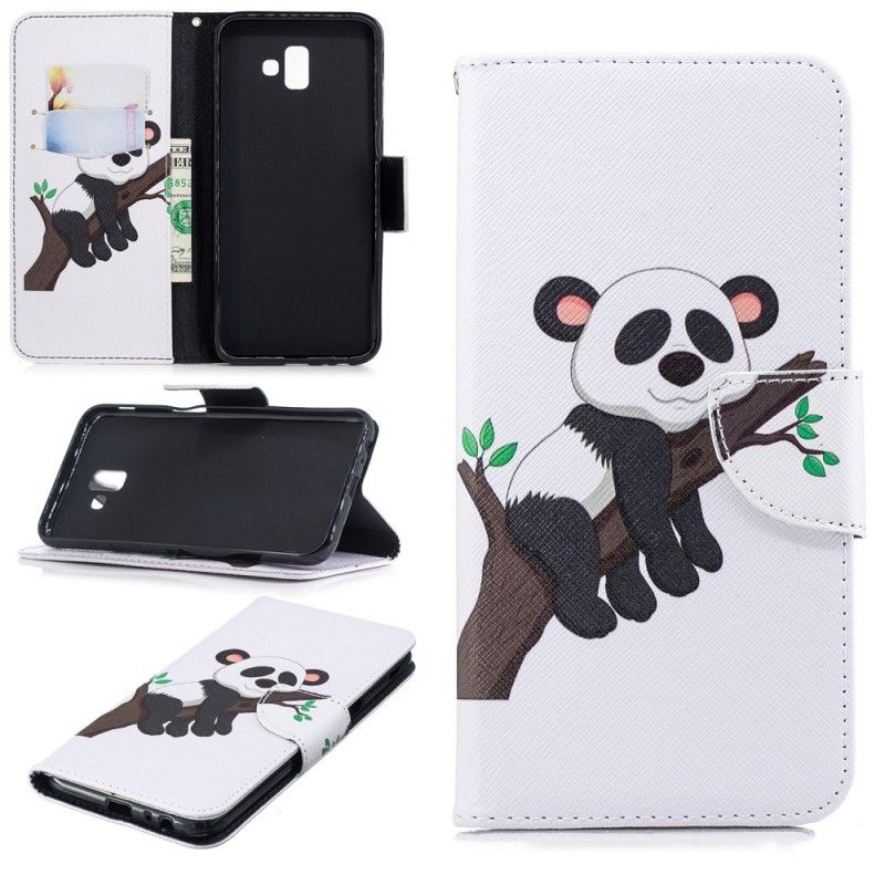 Kotelot Samsung Galaxy J6 Plus Laiska Panda Suojakuori