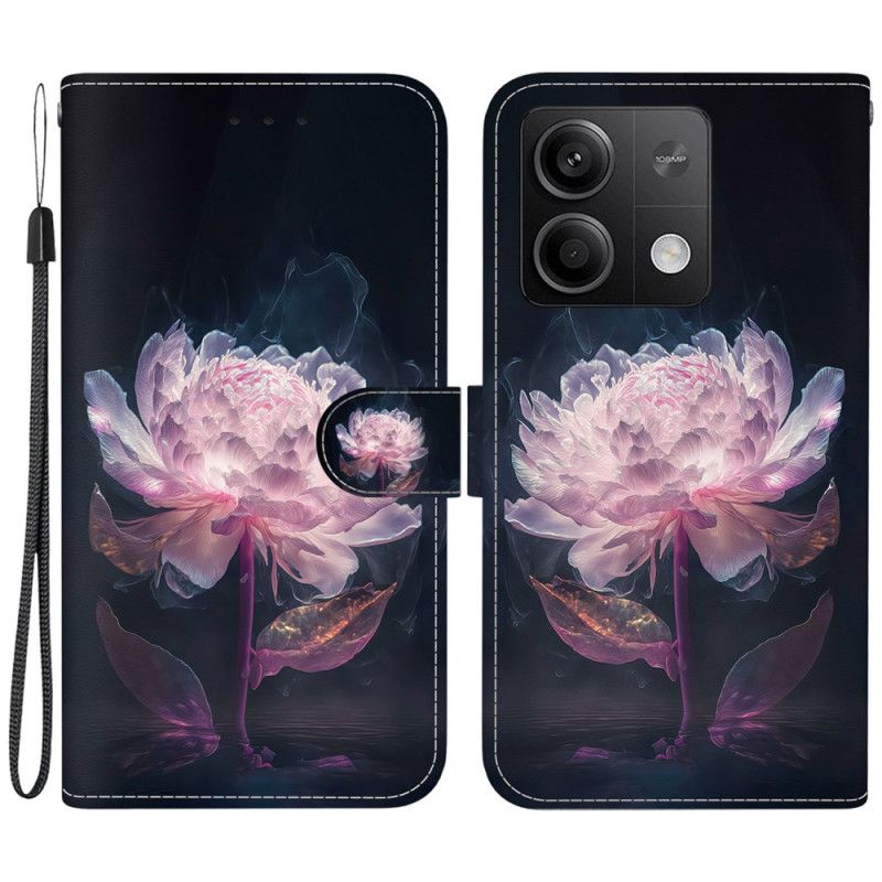 Kotelot Xiaomi Redmi Note 13 5g Puhelinkuoret Violetti Pioni Hihnalla