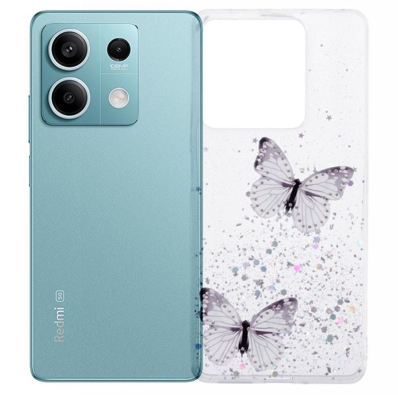 Kuori Xiaomi Redmi Note 13 5g Perhoset Glitter