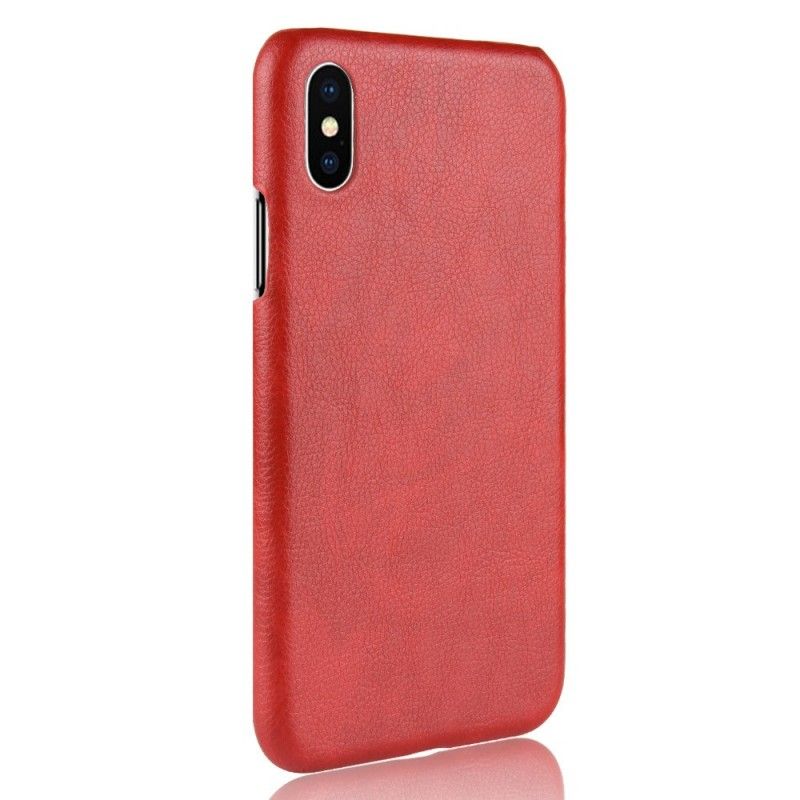 Case Kuoret iPhone XS Max Harmaa Musta Puhelinkuoret Litsi Nahkaa