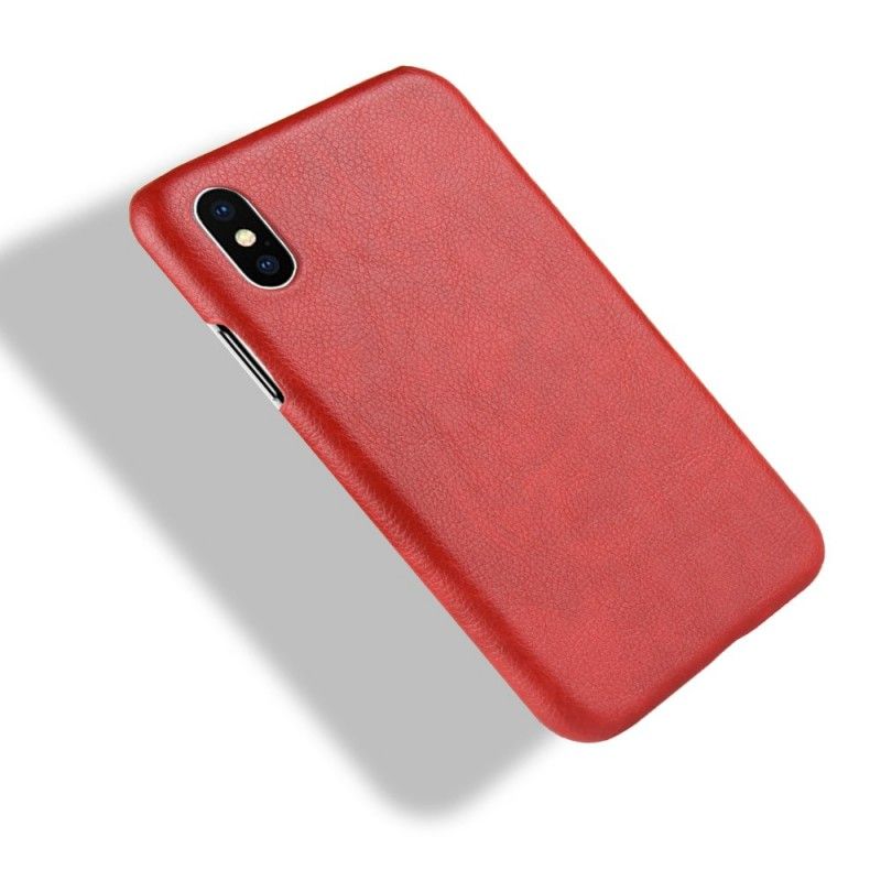 Case Kuoret iPhone XS Max Harmaa Musta Puhelinkuoret Litsi Nahkaa