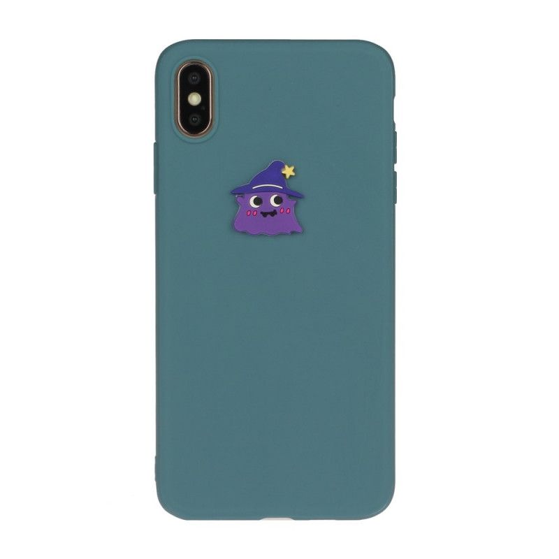 Case Kuoret iPhone XS Max Harmaa Valkoinen Puhelinkuoret Silikoni Hauska Eläin Logo