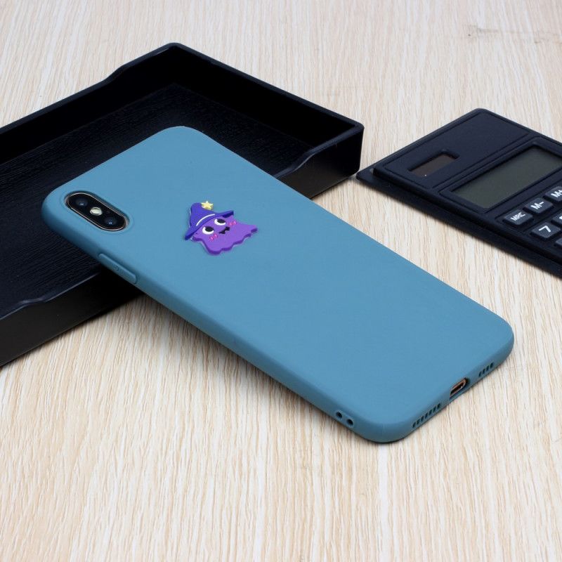 Case Kuoret iPhone XS Max Harmaa Valkoinen Puhelinkuoret Silikoni Hauska Eläin Logo