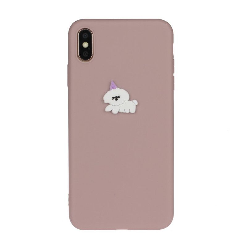 Case Kuoret iPhone XS Max Harmaa Valkoinen Puhelinkuoret Silikoni Hauska Eläin Logo