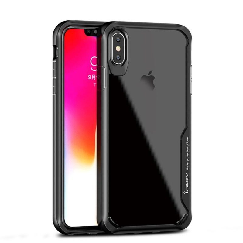 Case Kuoret iPhone XS Max Punainen Musta Puhelinkuoret Ipaky Hybridisarja