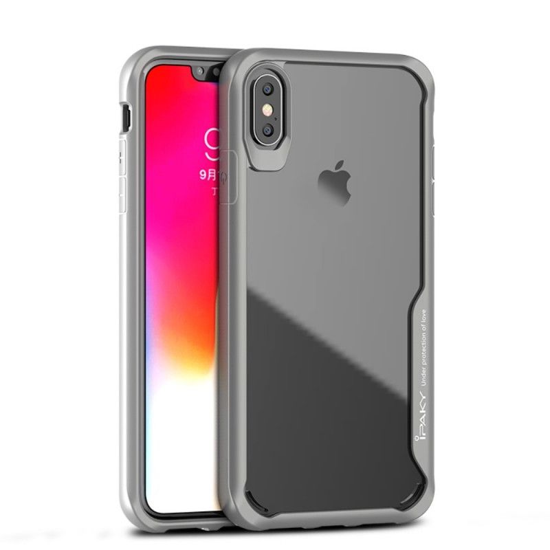 Case Kuoret iPhone XS Max Punainen Musta Puhelinkuoret Ipaky Hybridisarja