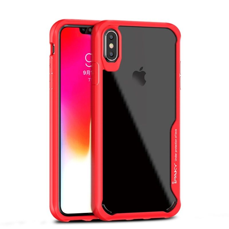 Case Kuoret iPhone XS Max Punainen Musta Puhelinkuoret Ipaky Hybridisarja