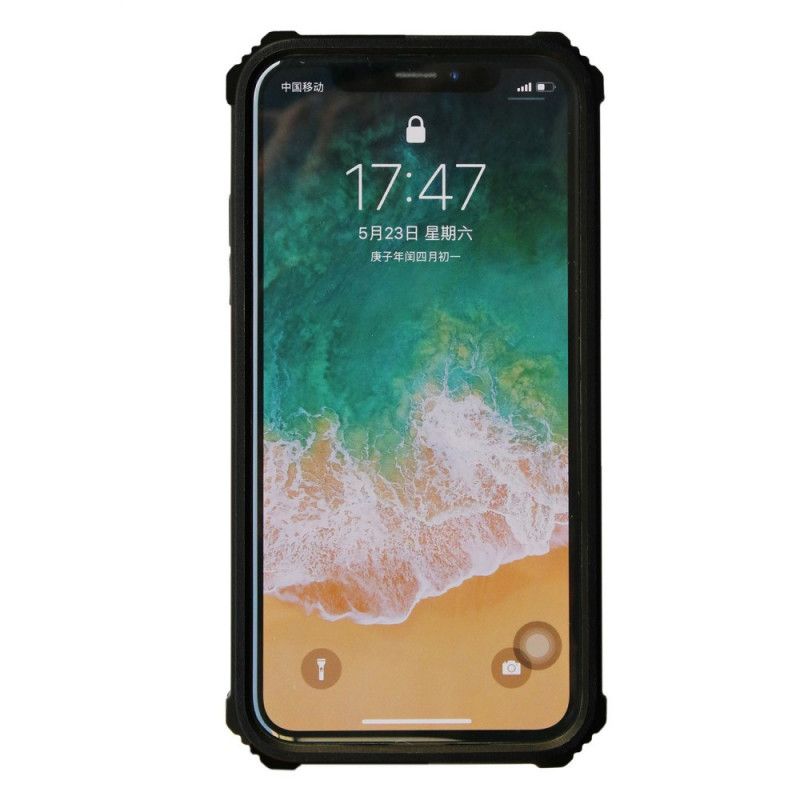 Case Kuoret iPhone XS Max Punainen Musta Puhelinkuoret Irrotettava Irrotettavalla Tuella