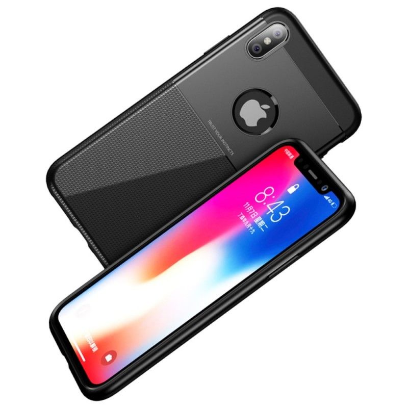 Case Kuoret iPhone XS Max Ruskea Musta Puhelinkuoret Luistamaton Hybridi Ipaky