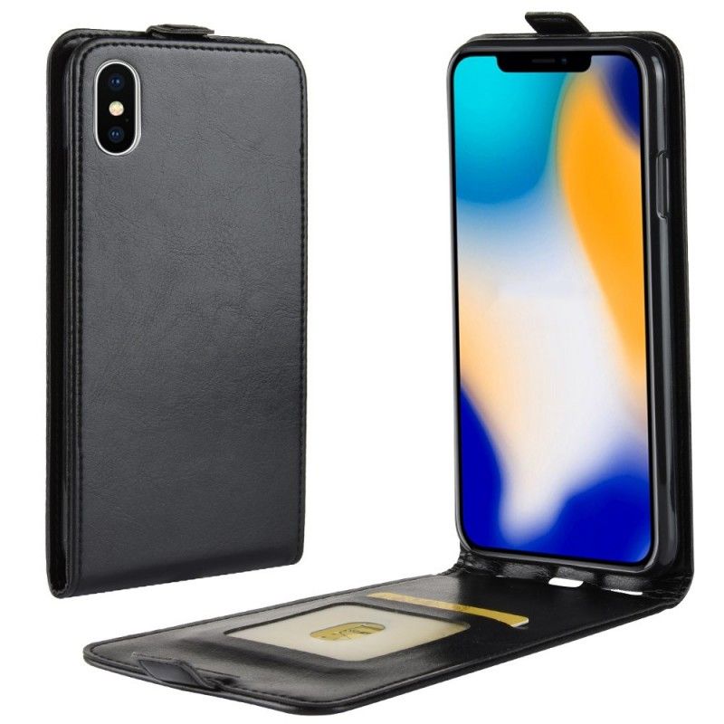 Kotelot iPhone XS Max Valkoinen Musta Taitettava