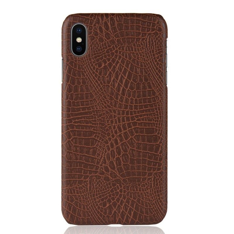 Kuori iPhone XS Max Musta Krokotiilin Ihovaikutus