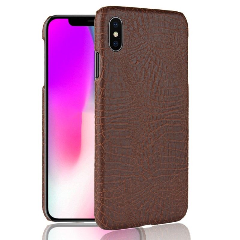 Kuori iPhone XS Max Musta Krokotiilin Ihovaikutus