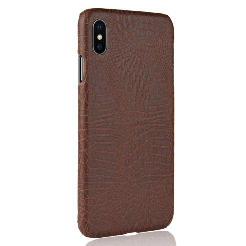 Kuori iPhone XS Max Musta Krokotiilin Ihovaikutus