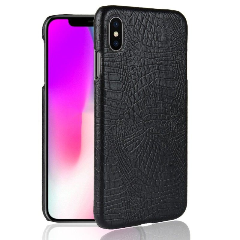 Kuori iPhone XS Max Musta Krokotiilin Ihovaikutus