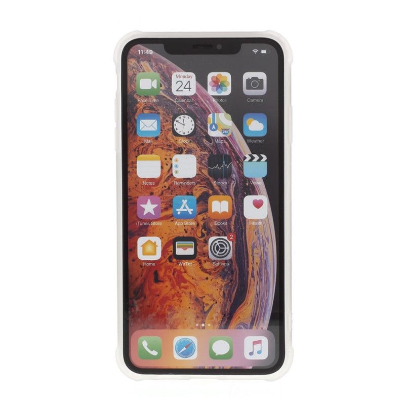 Kuori iPhone XS Max Oranssi Valkoinen Marmorityyppiset Vahvistetut Kulmat