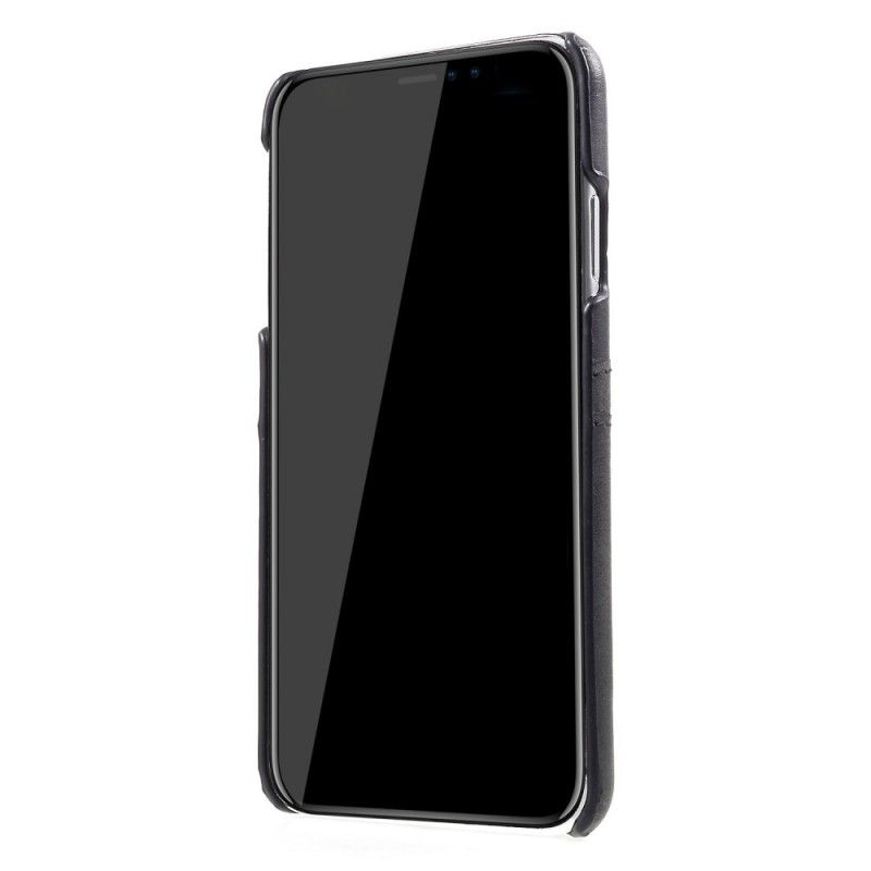 Kuori iPhone XS Max Punainen Musta Kortin Haltija Suojakuori