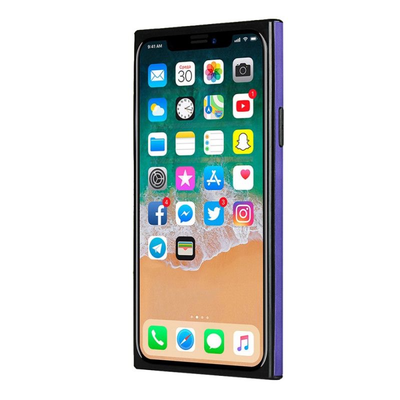 Kuori iPhone XS Max Punainen Musta Kortin Pidike Ja Hihna Suojakuori