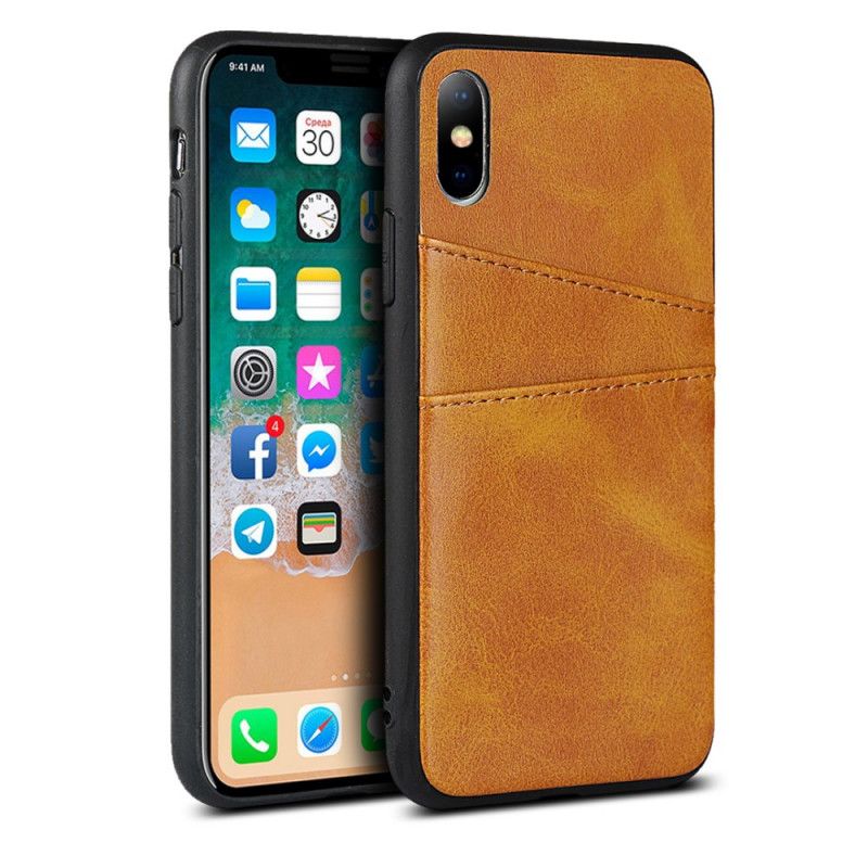 Kuori iPhone XS Max Punainen Musta Yksivärinen Kaksoiskorttikotelo